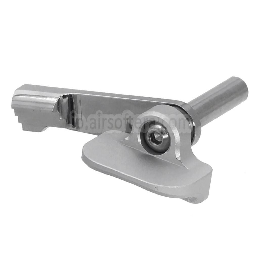 AIP ステンレス鋼 サムレスト付きスライドストップ  東京マルイH-Capa 5.1 4.3シリーズGBBピストルエアソフトガンに適合