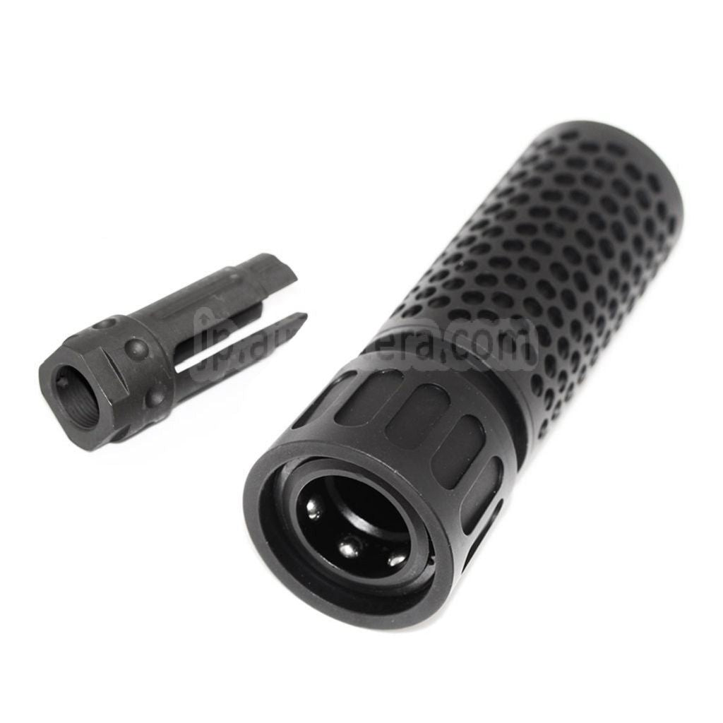 5KU 125mm 5インチ KACスタイル QDC/CQBサプレッサー サイレンサー（フラッシュハイダー付き）-14mm CCW 反時計回りネジバレルライフルに適エアソフト合