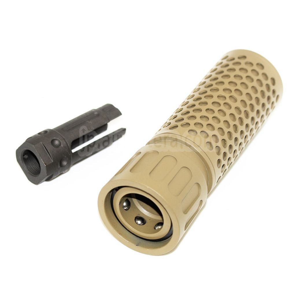 5KU 125mm 5インチ KACスタイル QDC/CQBサプレッサー サイレンサー（フラッシュハイダー付き）-14mm CCW 反時計回りネジバレルライフルに適エアソフト合