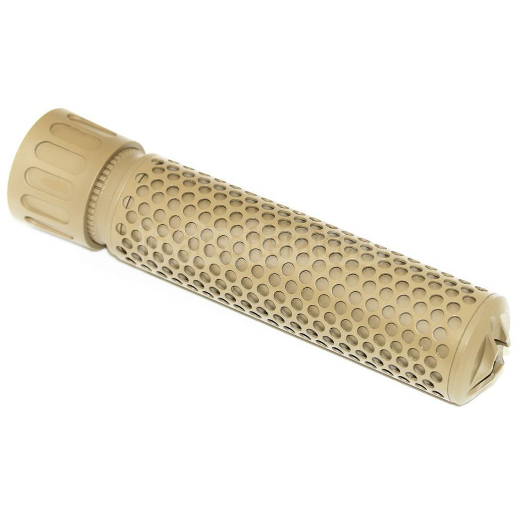 5KU 179mm 7インチ KACスタイル QDC/CQBサプレッサー サイレンサー（フラッシュハイダー付き）-14mm CCW 反時計回りネジバレルライフルに適エアソフト合