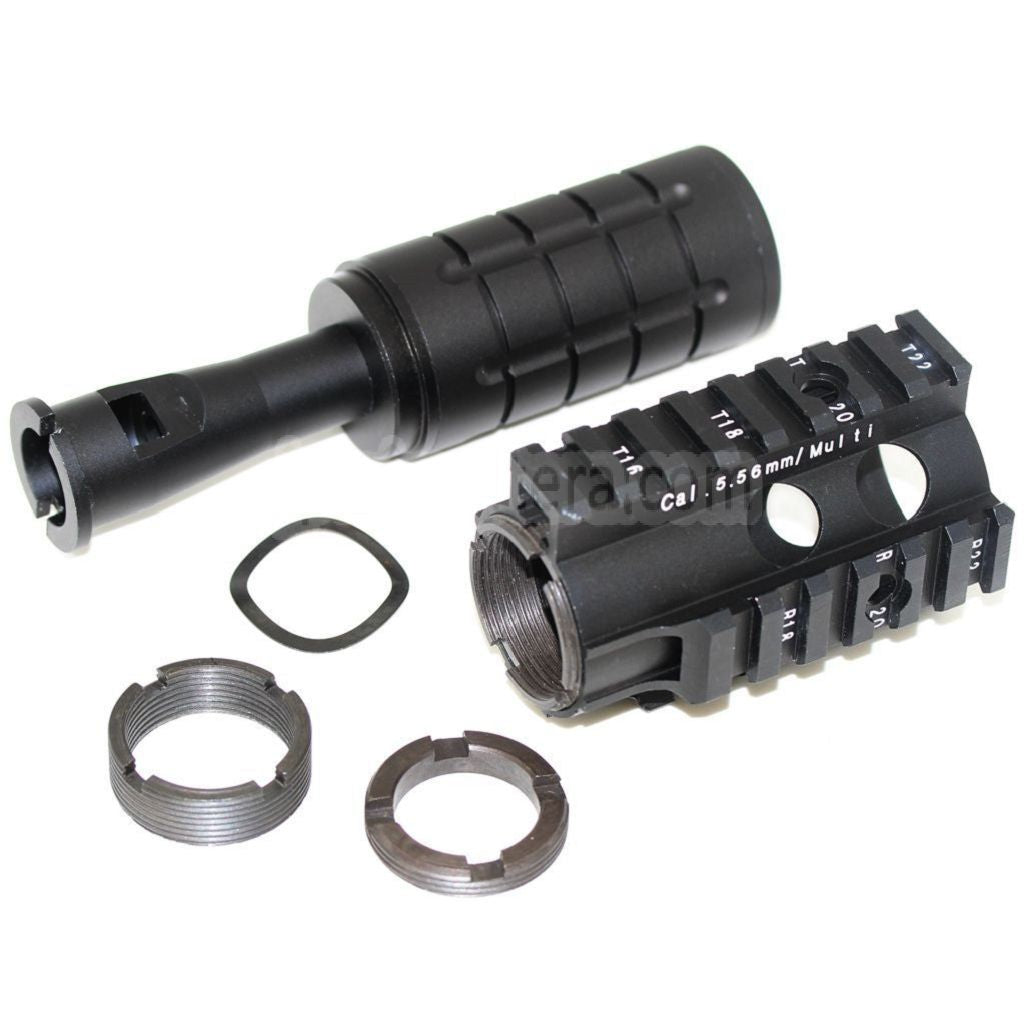 5KU ミニパトリオットフロントキット ハンドガードレールシステム WESTERN ARMS WA M4 M16シリーズGBBライフル対応 ブラック