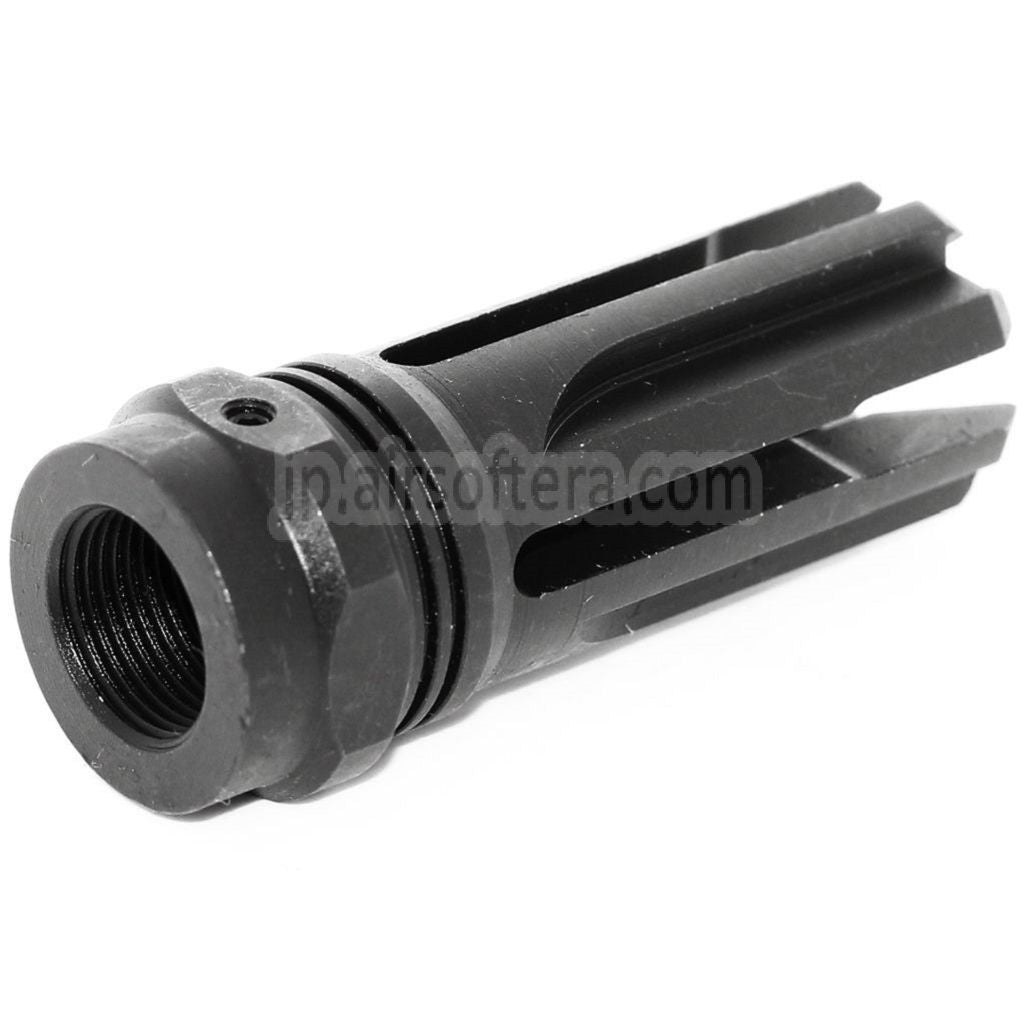 5KU 60mm VENOM マズルブレーキ フラッシュハイダー -14mm 逆ネジ 反時計回りバレル ライフル対応 ブラック