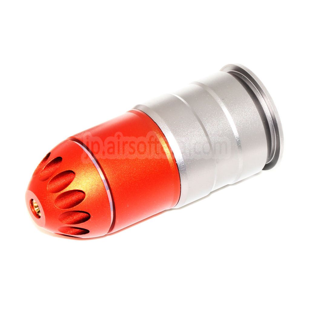 KING ARMS 84発40mm CO2グレネードガスカートリッジ シェル バージョンIV オレンジレッド/グレー