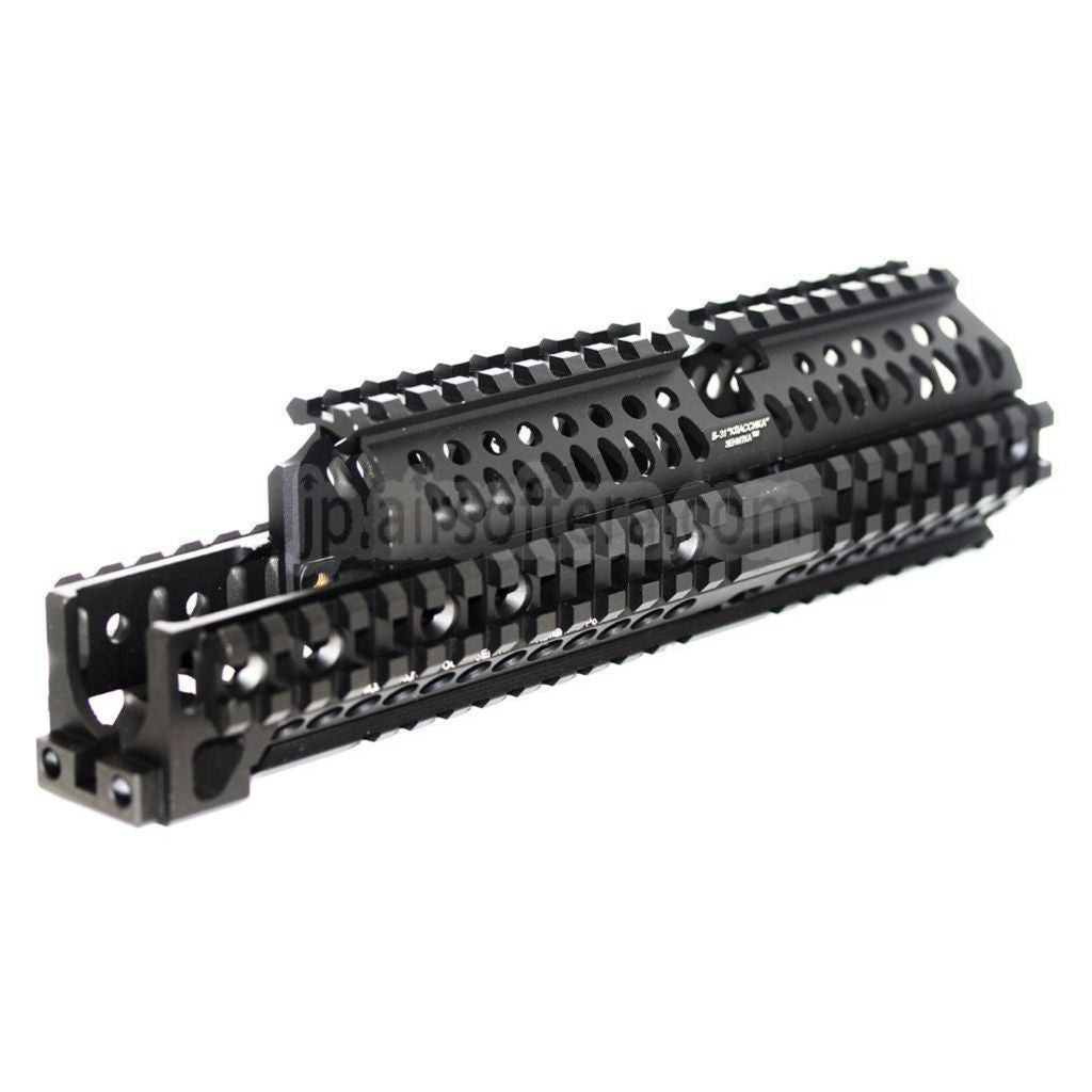 260mm CNCアルミ製 Zenスタイルハンドガードレールシステム GHK LCT 東京マルイ E&L CYMA AKシリーズ電動ガン対応 ブラック