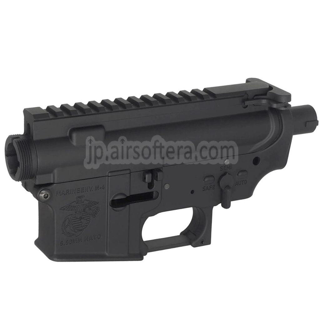 E&C マリーン M4A1 メタルボディレシーバーセット(ロゴ刻印入り)  E&C 東京マルイ M4 M16 シリーズ AEG ライフル エアソフトガンに適合  ブラック