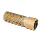 125mm 5インチ 5.56スタイル QDCサプレッサー サイレンサー フラッシュハイダー付き -14mm CCW 反時計回りネジ式バレルライフル対応 エアソフト タン