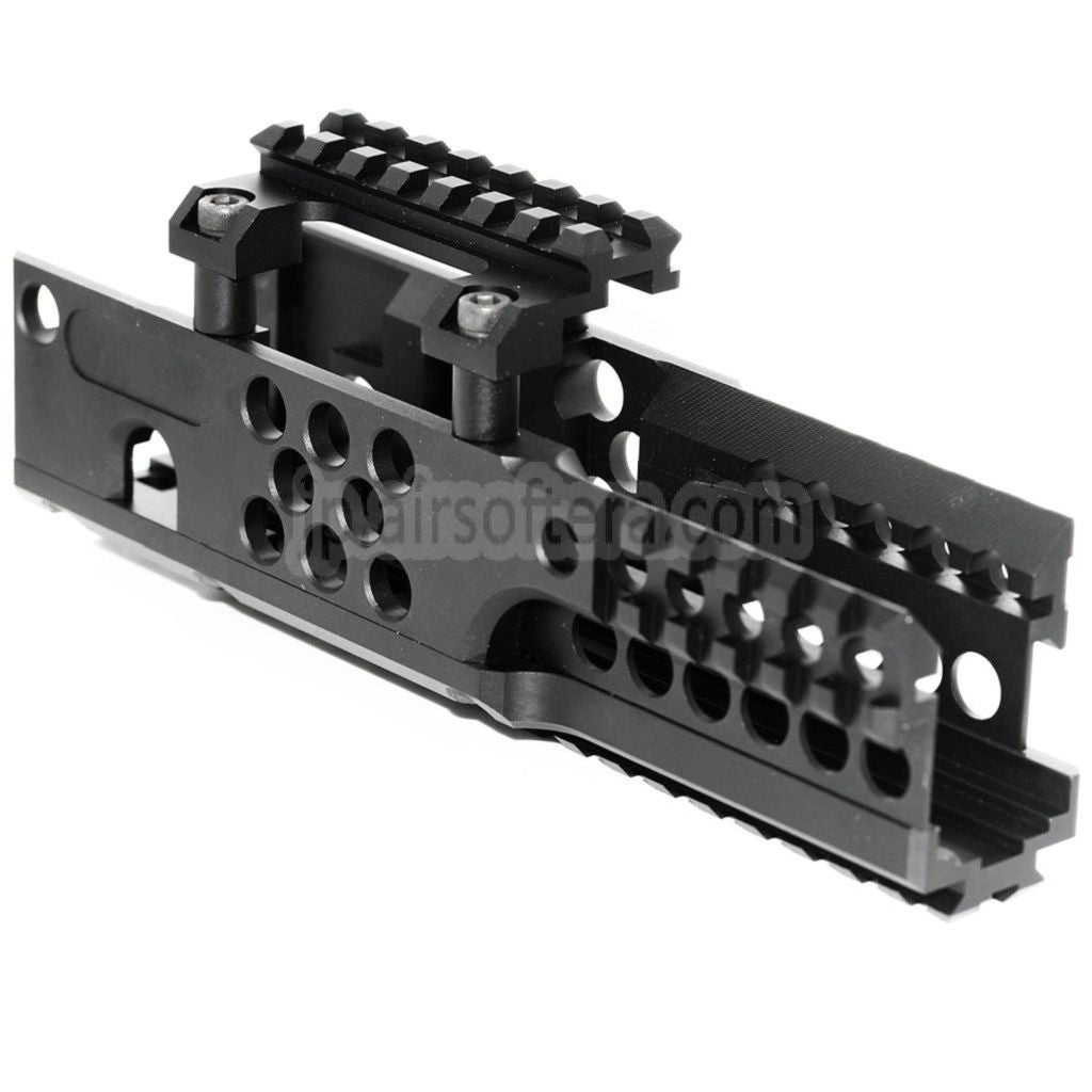 206mm CNCアルミ RIS RASハンドガードレールシステム A&K対応PKM AEGライフル ブラック