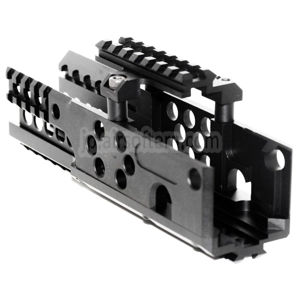 206mm CNCアルミ RIS RASハンドガードレールシステム A&K対応PKM AEGライフル ブラック