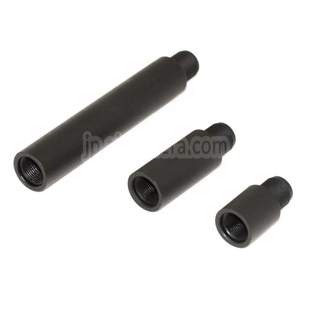 APS 3個入り 21mm/41mm/97mm 159mm アルミ製 CQB 延長アウターバレル エクステンションチューブ 全機種対応 -14mm CCW 反時計回りネジ ライフル エアガン