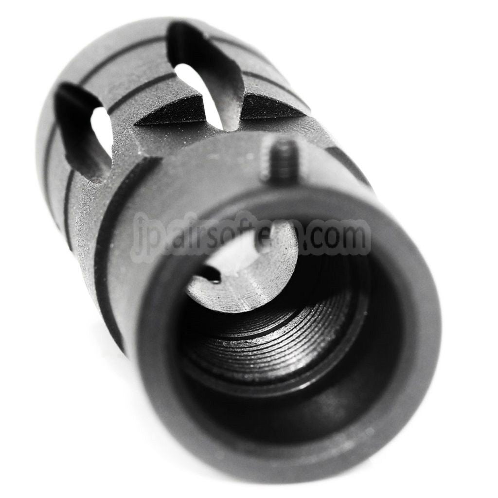 GOLDEN EAGLE 58mm G36 マズルブレーキ フラッシュハイダー -14mm CCW 反時計回りネジ式バレルライフル エアソフトガン対応 ブラック
