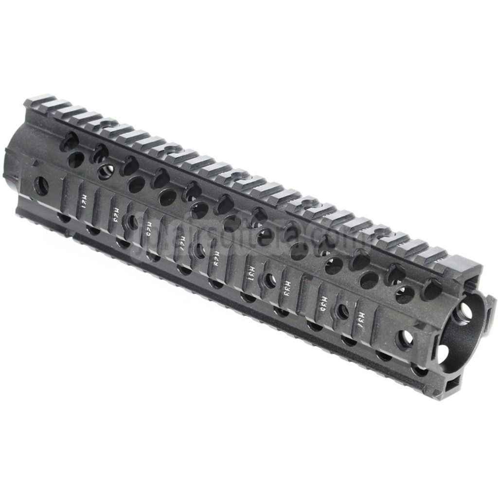 CYMA CNCアルミニウム 255mm 10インチ フリーフロート RISハンドガードレールシステム M4 M16シリーズ AEGライフル対応 ブラック