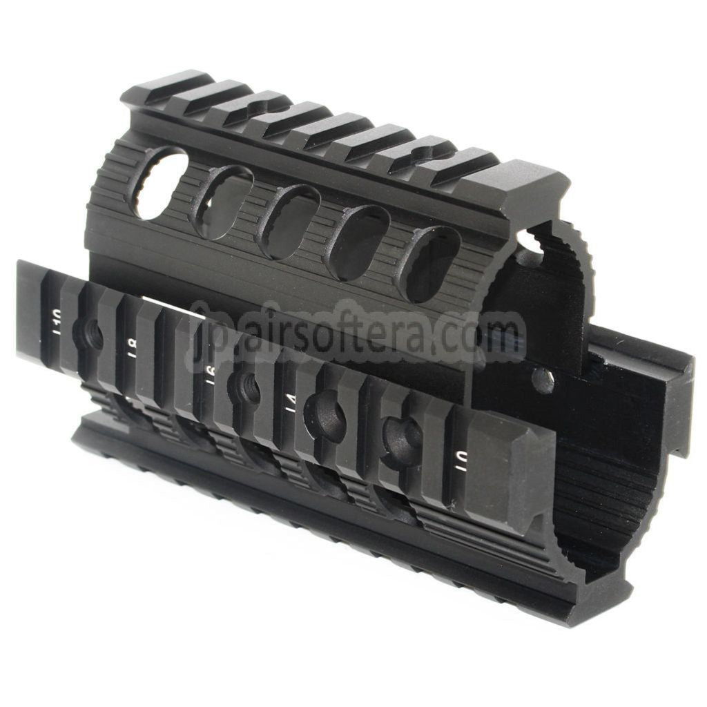 CYMA CNCアルミニウム 135mmハンドガードレールシステム 東京マルイ D-Boys CYMA APS VFC Matrix AK74Uシリーズ AEGライフル対応 ブラック