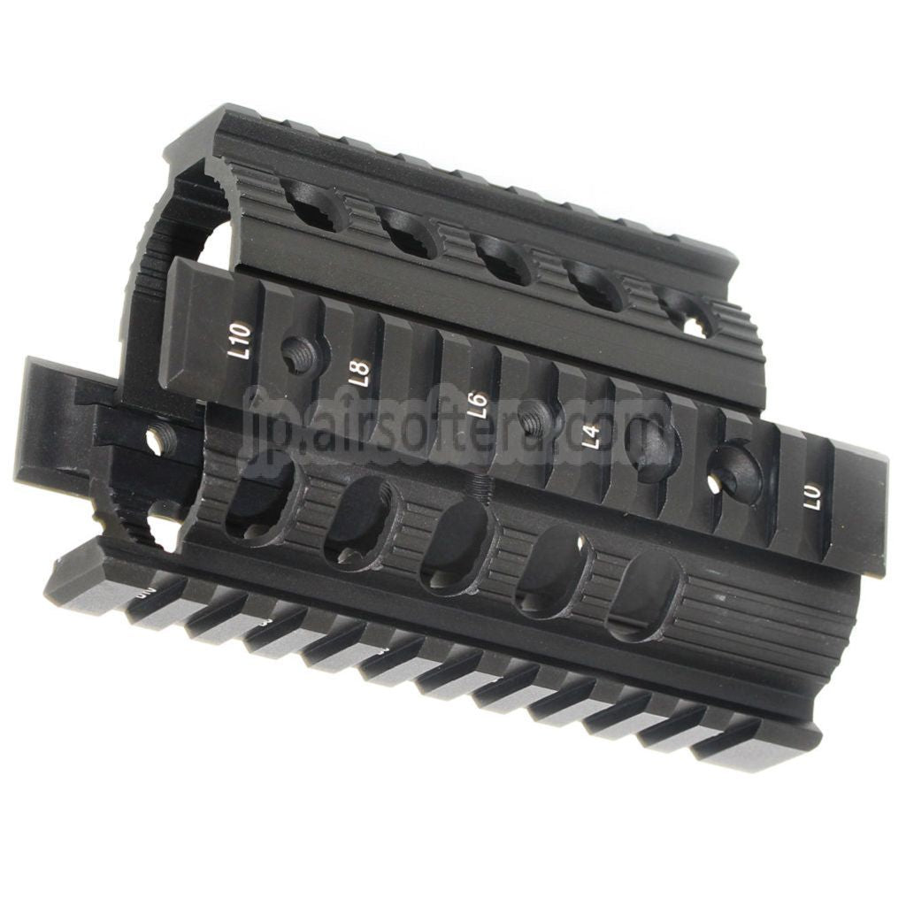 CYMA CNCアルミニウム 135mmハンドガードレールシステム 東京マルイ D-Boys CYMA APS VFC Matrix AK74Uシリーズ AEGライフル対応 ブラック