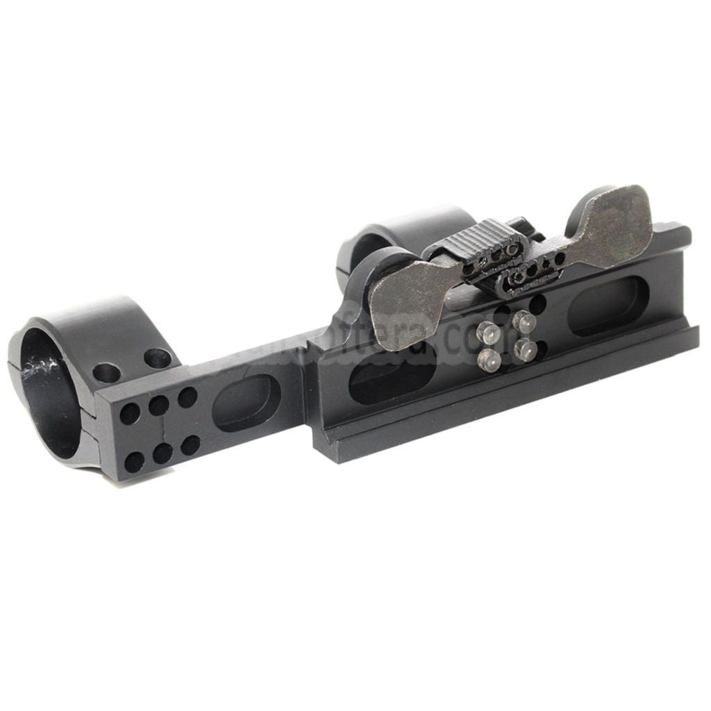 CYMA タクティカルスタイル 30mm QD ダブルリングサイトサポート デュアルスコープマウント ブラック