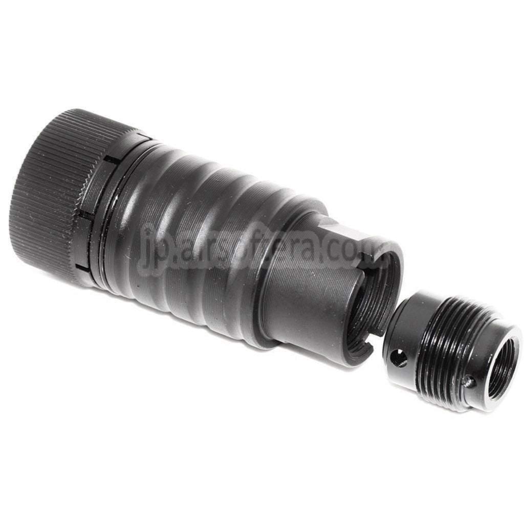 CYMA 調整式サウンド増幅設計 AK74フラッシュハイダー -14mm逆ネジバレルライフル エアソフトガン対応 ブラック