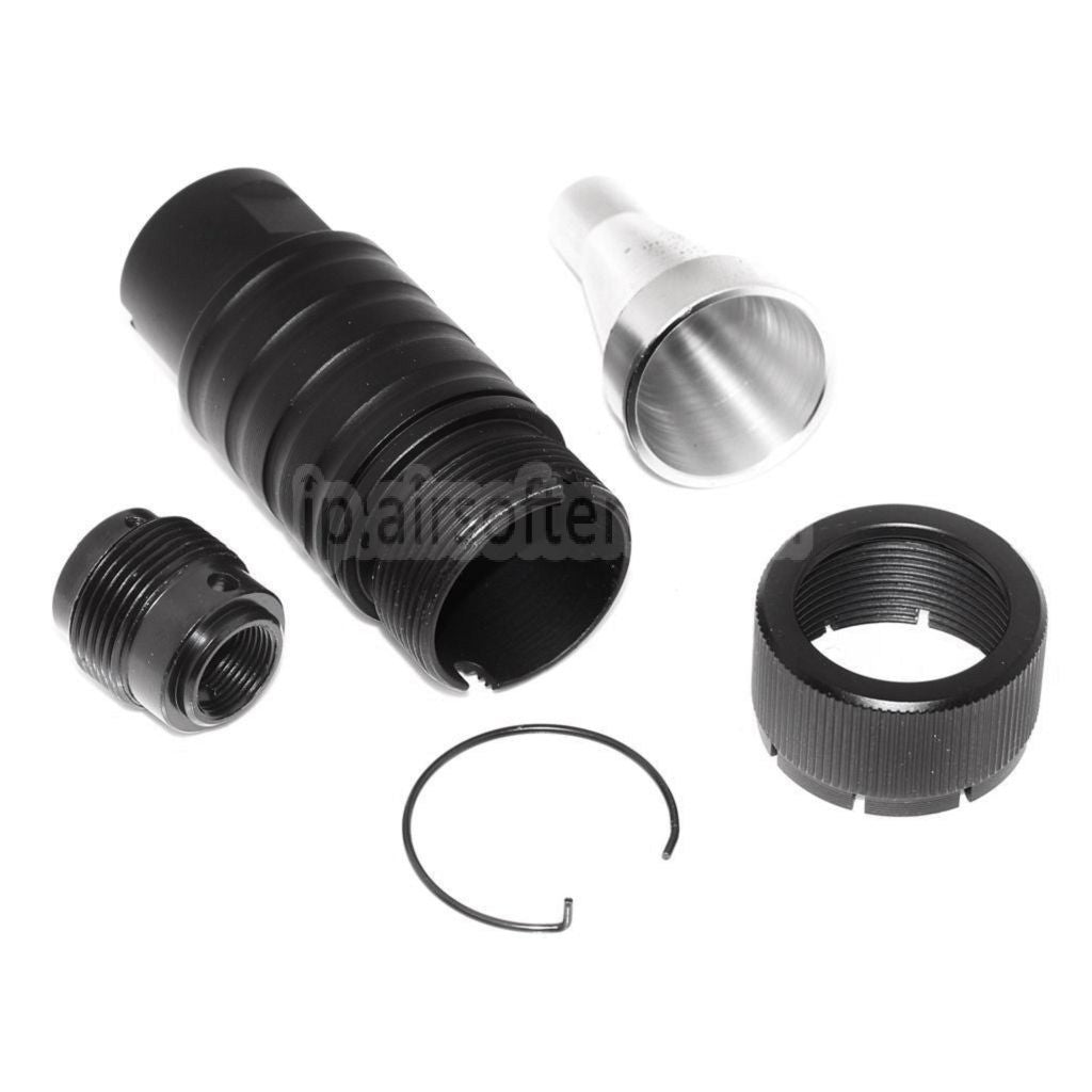 CYMA 調整式サウンド増幅設計 AK74フラッシュハイダー -14mm逆ネジバレルライフル エアソフトガン対応 ブラック