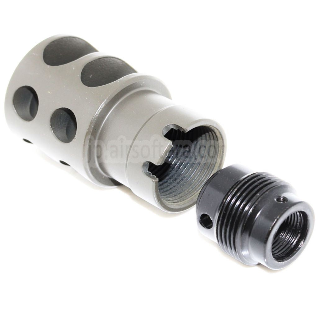 55mm DTK-2スタイル マズルブレーキ フラッシュハイダー -14mm逆ネジバレルライフル エアソフトガン対応