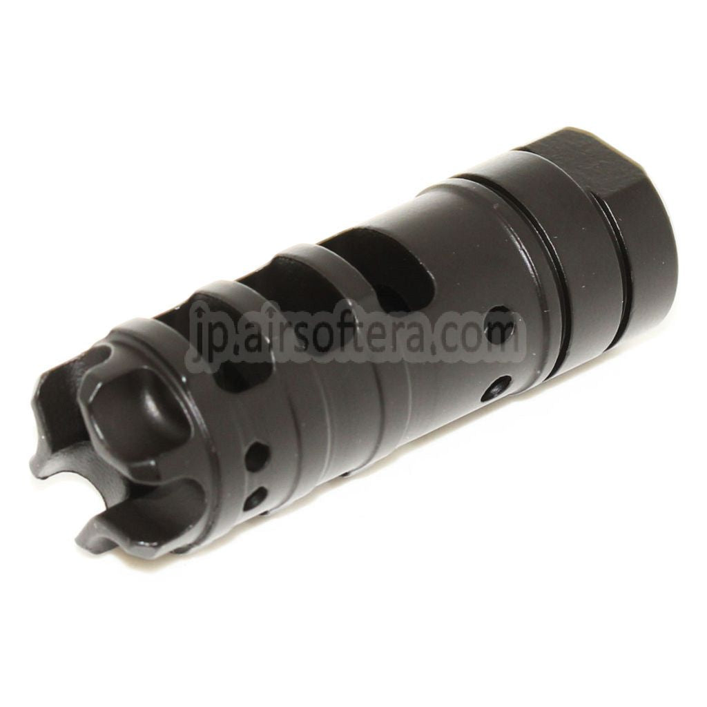 68mm Dragon AKスタイル メタルマズルブレーキ・フラッシュハイダー（-14mm逆ネジバレルライフル用）ブラック