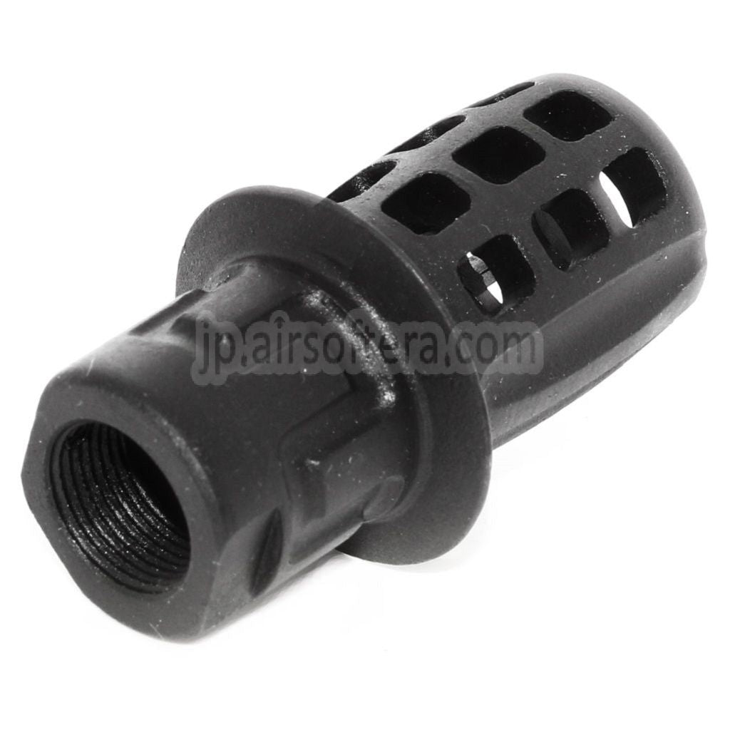 55mm Top Hatフラッシュハイダー マズルブレーキフラッシュハイダー -14mm逆ネジバレルライフル用  ブラック