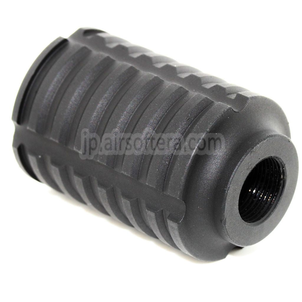 APS タイプBサウンドブラスターアンプ マズルフラッシュハイダー -14mm CCW 反時計回りネジ式バレル対応ライフル エアガン ブラック