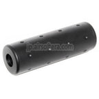 5KU 102mm アルミ製スタビーサプレッサー サイレンサー バレル延長チューブ -14mm CCW 反時計回りネジ式バレル ライフル エアソフトガン用 ブラック