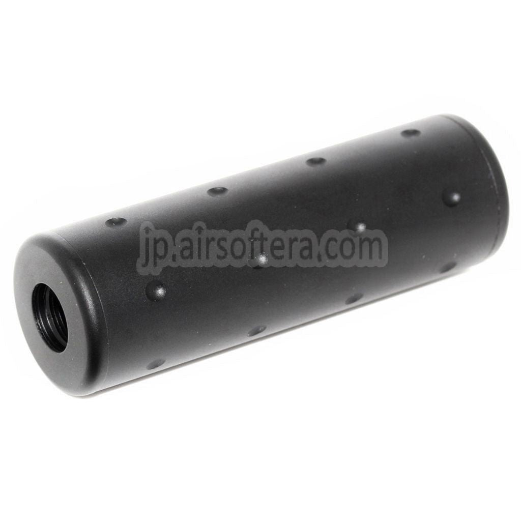 5KU 102mm アルミ製スタビーサプレッサー サイレンサー バレル延長チューブ -14mm CCW 反時計回りネジ式バレル ライフル エアソフトガン用 ブラック