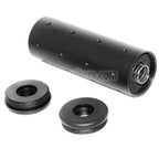 5KU 102mm アルミ製スタビーサプレッサー サイレンサー バレル延長チューブ -14mm CCW 反時計回りネジ式バレル ライフル エアソフトガン用 ブラック