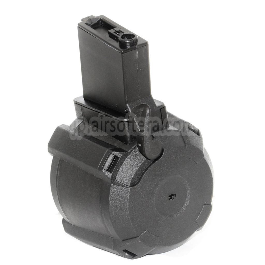 BATTLEAXE 1400発 サウンドコントロール電動ドラムマガジン M4/M16シリーズ電動ガン対応 ブラック