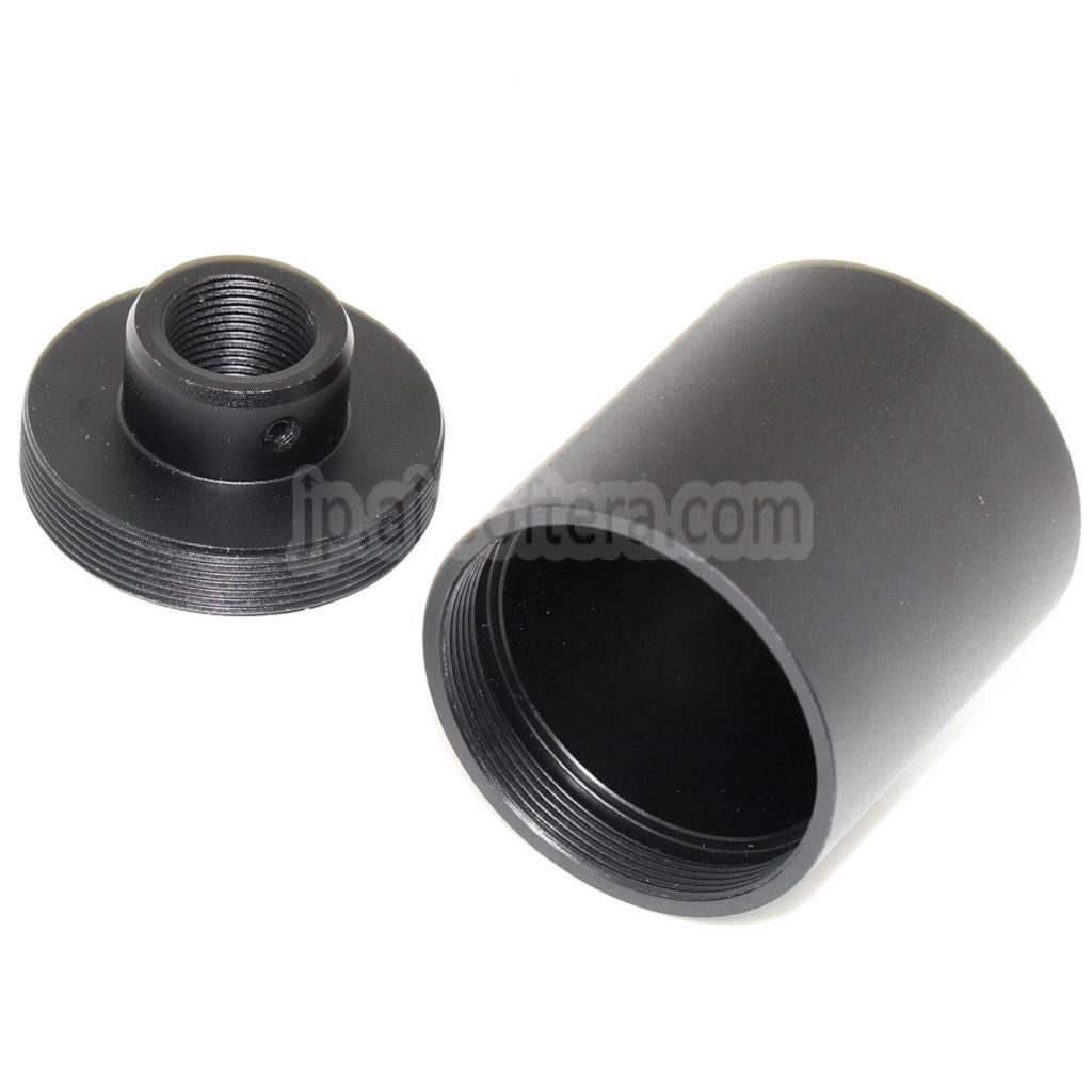 48mm/55mm メタルマズルブレーキ フラッシュハイダー -14mm CCW 反時計回り ネジ式バレル ライフル対応 ブラック