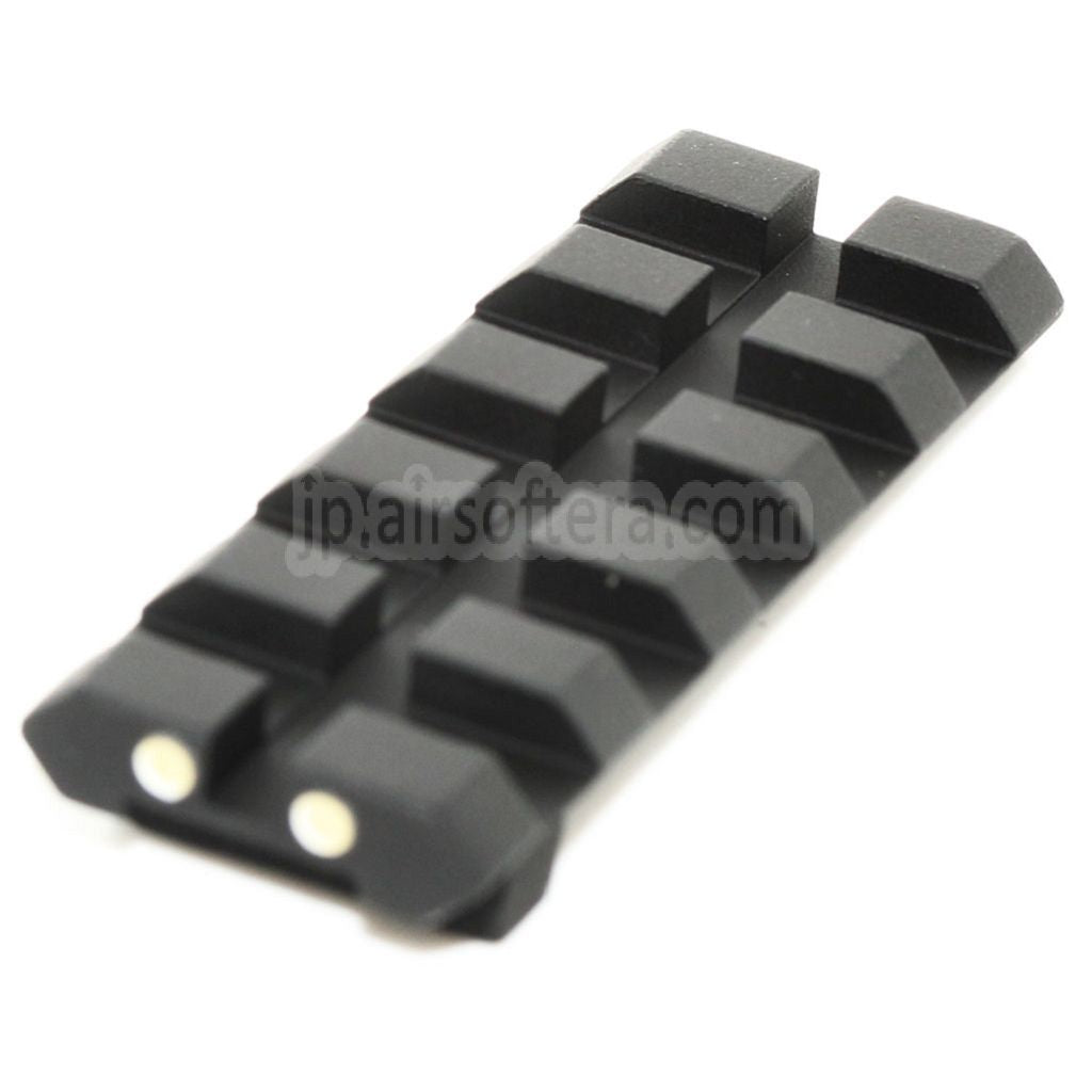 APS 5スロット ピカティニー 20mm アダプターレール リアサイト（APS WE AW 東京マルイ G17 G18C シリーズ GBB ピストル用）エアソフトガン ブラック