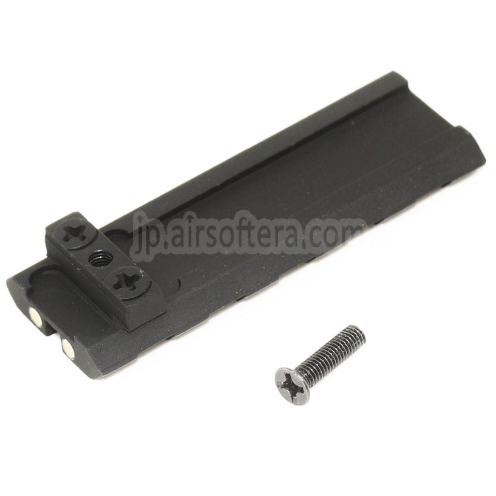 APS 5スロット ピカティニー 20mm アダプターレール リアサイト（APS WE AW 東京マルイ G17 G18C シリーズ GBB ピストル用）エアソフトガン ブラック