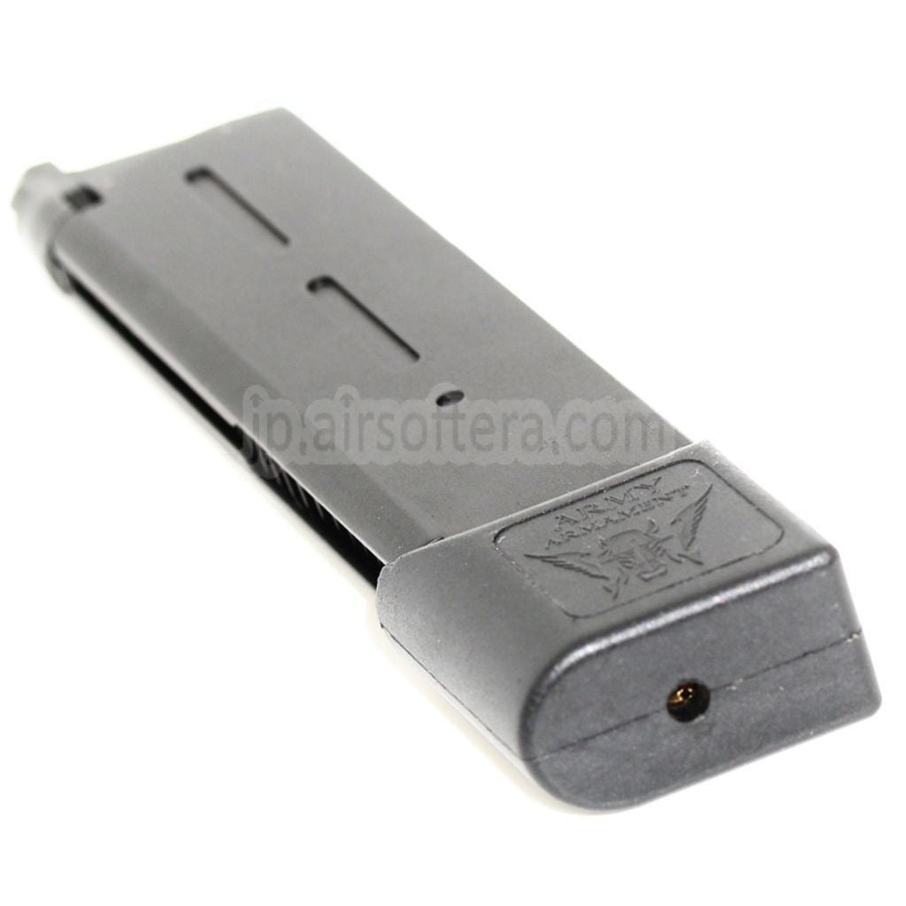 ARMY ARMAMENT 26発ガスマガジン 延長ロングタイプ KWC KJ Works DOUBLE BELL E&C 東京マルイ 1911シリーズ GBBピストル対応 エアソフトガン ブラック