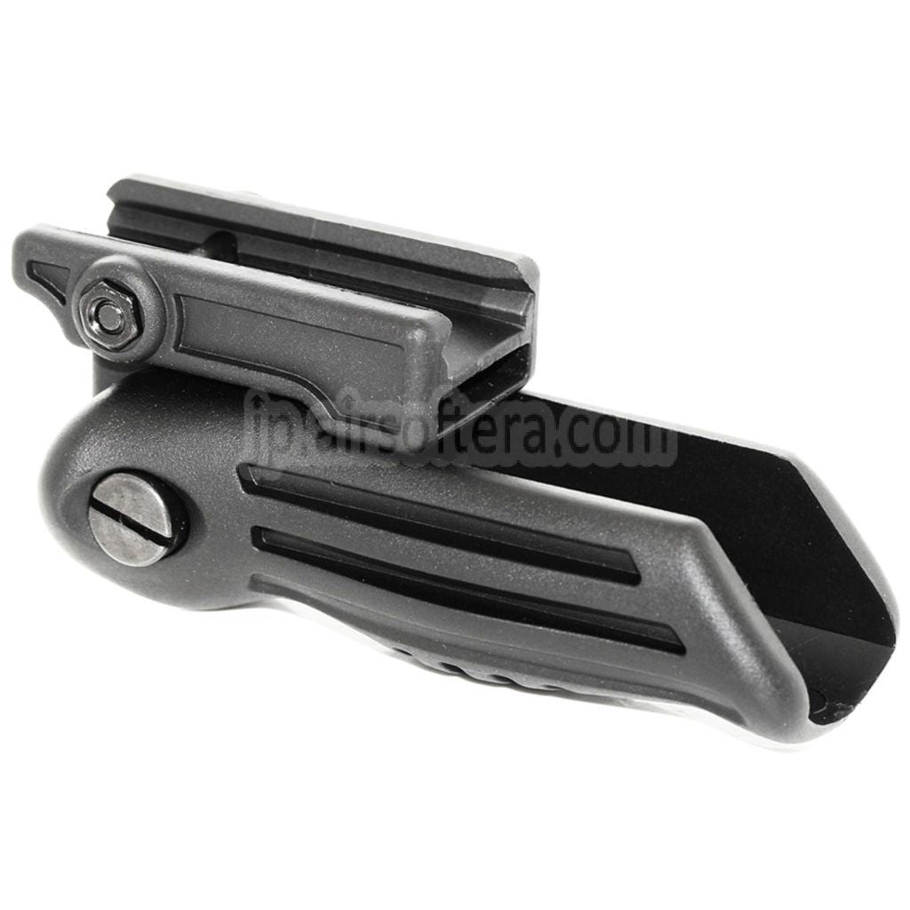 ポリマー製折りたたみ式タクティカルRIS垂直フロントグリップ 20mmレールシステム対応 ブラック