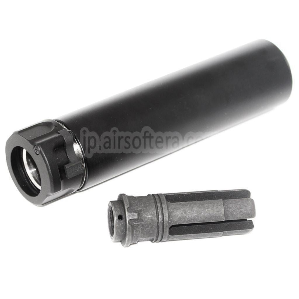 5KU 158mm SOCOM556 RC2 サプレッサー サイレンサー（フラッシュハイダー付き）-14mm CCW 反時計回りネジ式バレルライフル用