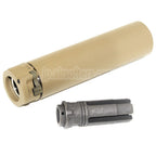 5KU 158mm SOCOM556 RC2 サプレッサー サイレンサー（フラッシュハイダー付き）-14mm CCW 反時計回りネジ式バレルライフル用