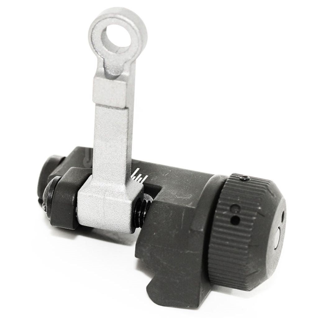 KACスタイル 300M メタルフリップアップリアサイト MK18 MOD-1 M4 M16 AEGライフルに適合 ブラック/シルバー