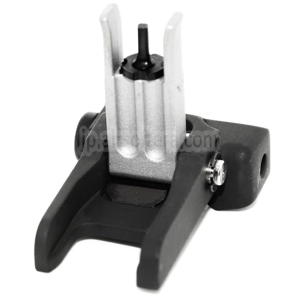 KACスタイル 300M メタルフリップアップフロントサイト MK18 MOD-1 M4 M16 AEGライフルに適合 ブラック/シルバー