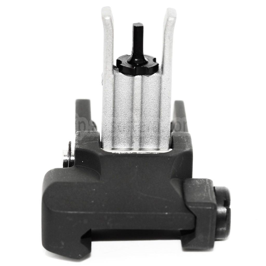 KACスタイル 300M メタルフリップアップフロントサイト MK18 MOD-1 M4 M16 AEGライフルに適合 ブラック/シルバー