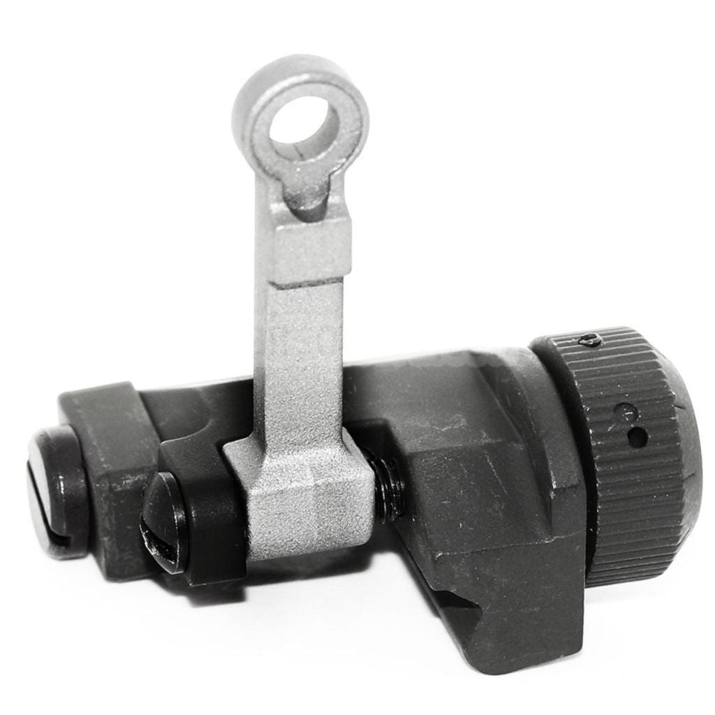 KACスタイル 300M メタルフリップアップフロントリアサイトセット MK18 MOD-1 M4 M16 AEGライフルに適合 ブラック/シルバー