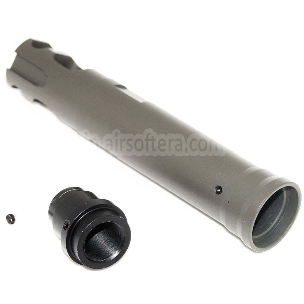 122mm M40A5タイプマズルブレーキフラッシュハイダー -14mm逆ネジバレルライフルエアソフトに適合