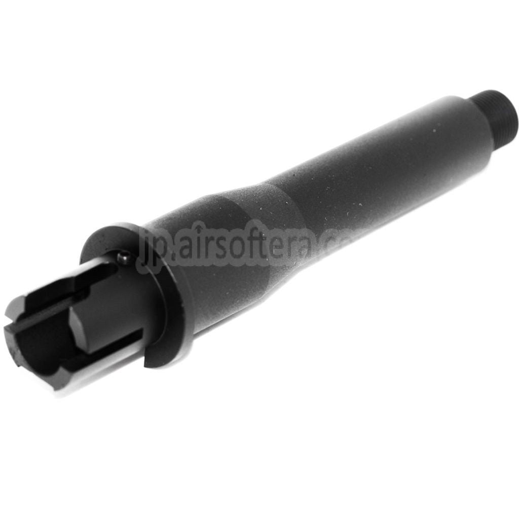 5インチ/5.5インチ 126mm/139mm アルミ製ショートアウターバレル 連結チューブ -14mm CCW 反時計回りネジ AEG ブラック