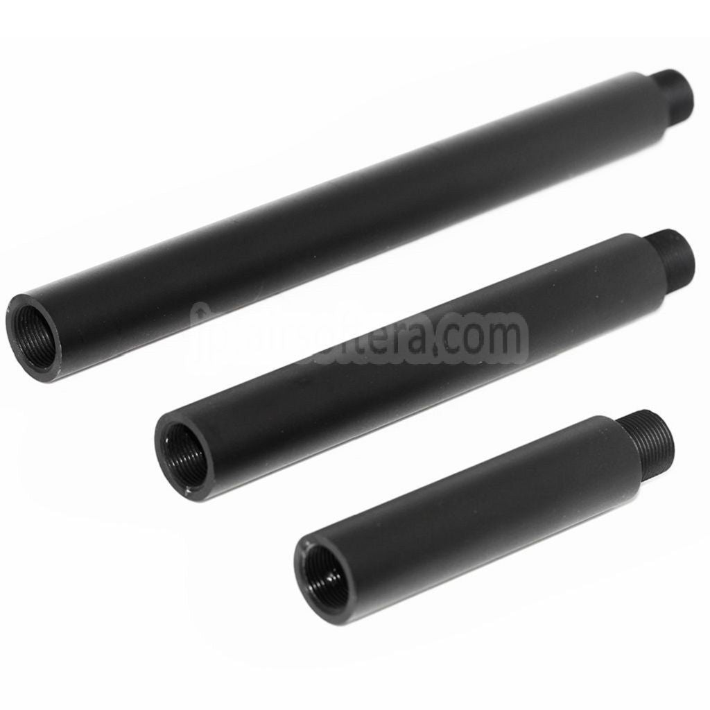 3/3.5  5/5.5  7/7.5インチアルミショートタイプアウターバレルエクステンションチューブ -14mm CCW 反時計回りネジ AEG GBBライフル用