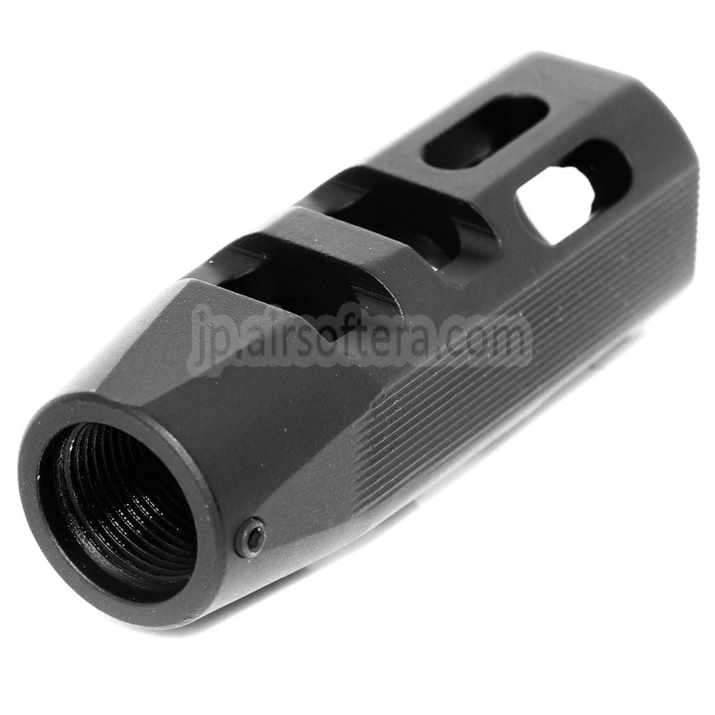 APS 62mm エボリューションテック マズルブレーキ フラッシュハイダー 1.1 -14mm CCW 反時計回りネジバレル ライフル エアソフトガン ブラック