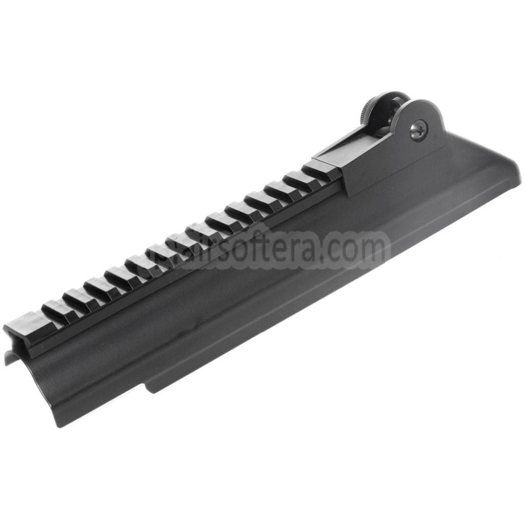 アッパーレシーバーカバー 20mm タクティカルレール リアサイト付き CYMA 東京マルイ AKS74U シリーズ AEG ライフル エアソフト ブラック