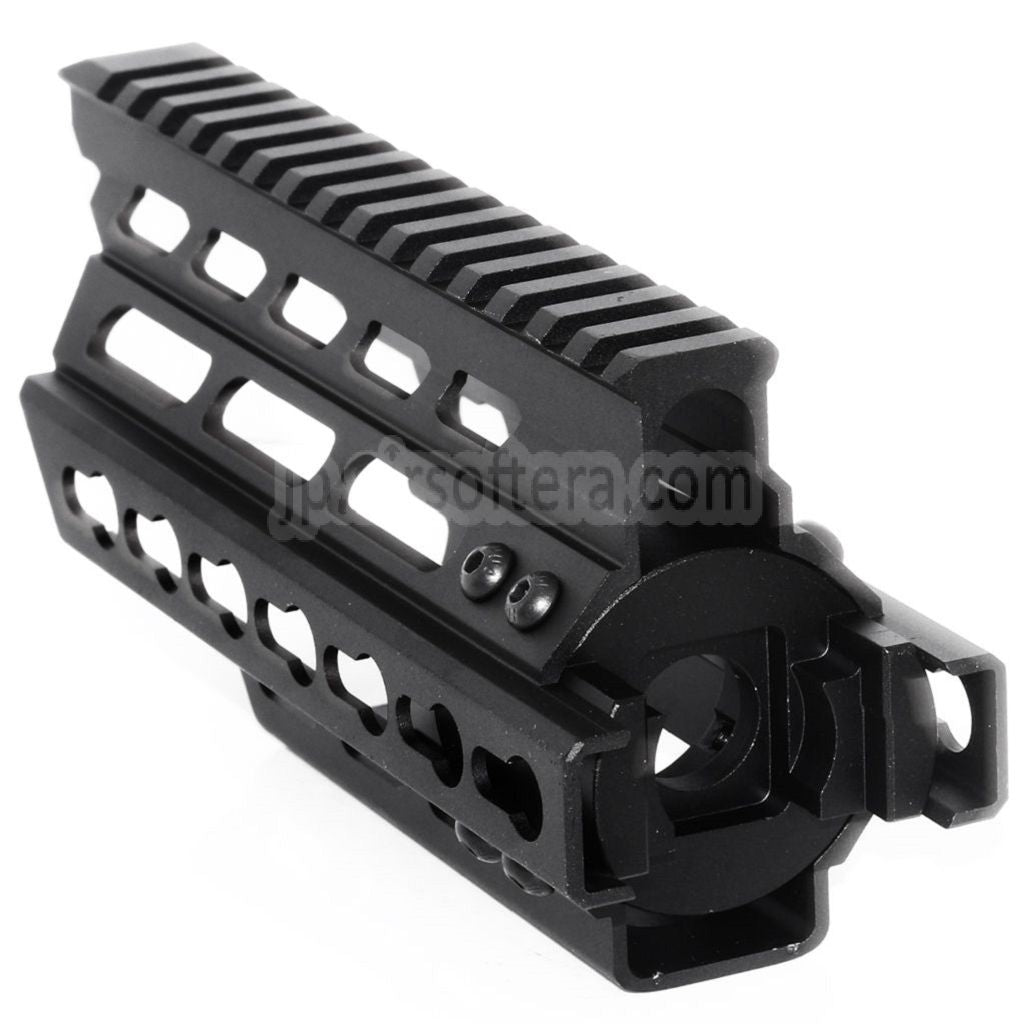 BATTLEAXE 166mm CNC P90 Keymod RASハンドガードレールシステム 東京マルイ P90 AEGライフル エアソフトガン ブラック