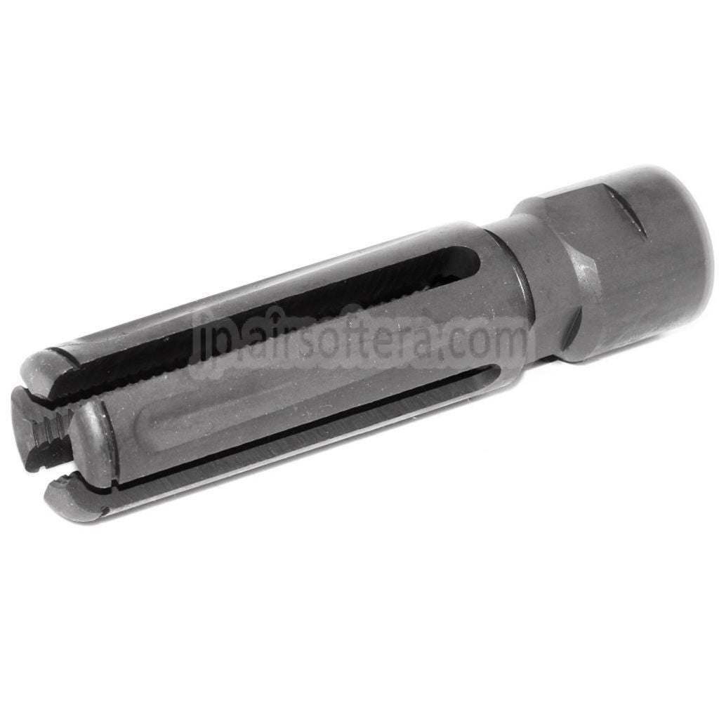 240F-M60 7.62スタイル マズルブレーキ フラッシュハイダー -14mm CCW 反時計回りネジバレル ライフル エアソフト マットグレー