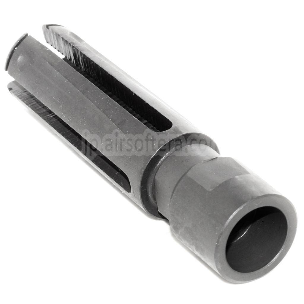 240F-M60 7.62スタイル マズルブレーキ フラッシュハイダー -14mm CCW 反時計回りネジバレル ライフル エアソフト マットグレー