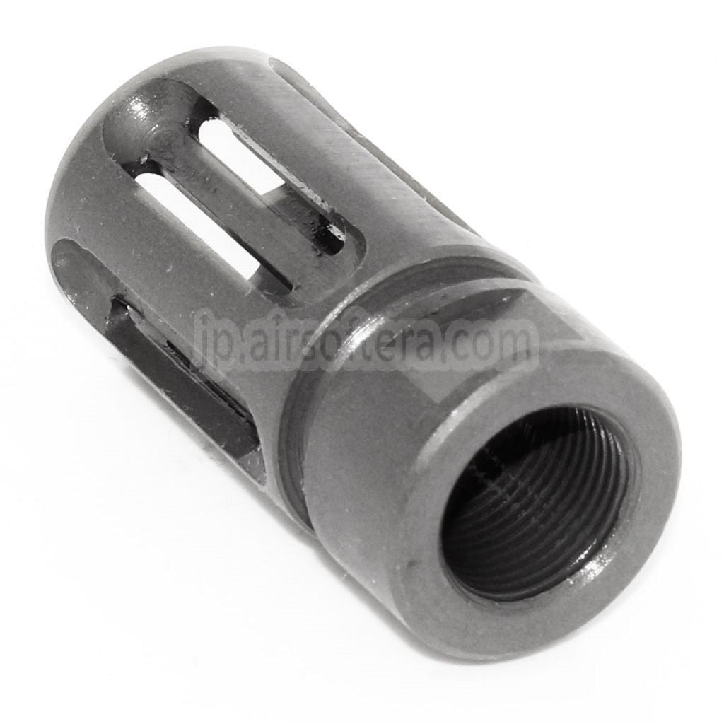 45mm Vltorタイプ マズルブレーキ フラッシュハイダー -14mm CCW 反時計回りネジバレル ライフル エアソフト マットグレー