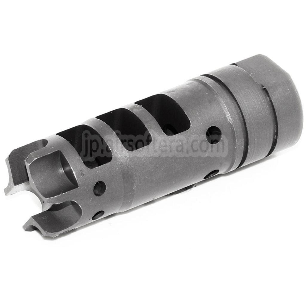 65mm LANTAC Dragonスタイル DGN556 フラッシュハイダー +14mm CW 時計回りネジバレル ライフル エアソフト マットグレー