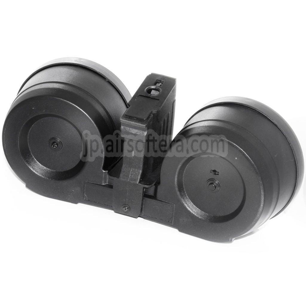 BATTLEAXE 2500発電動サウンドコントロールドラムマガジン AKシリーズAEGライフル対応 エアソフトガン ブラック